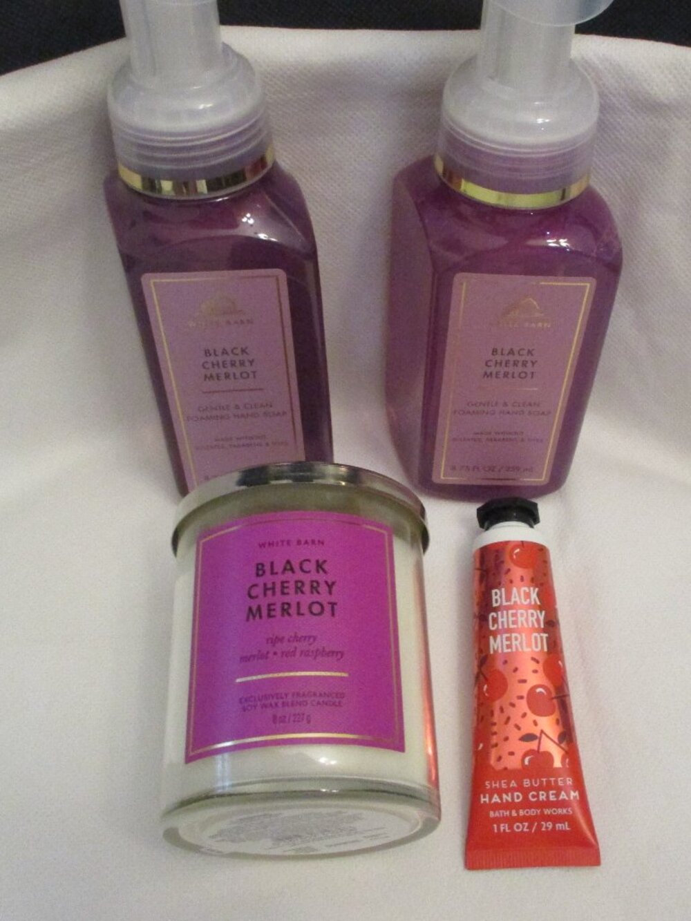 Bath & Body Works/White Barn 4 piece Black Cherry Merlot bundle  -